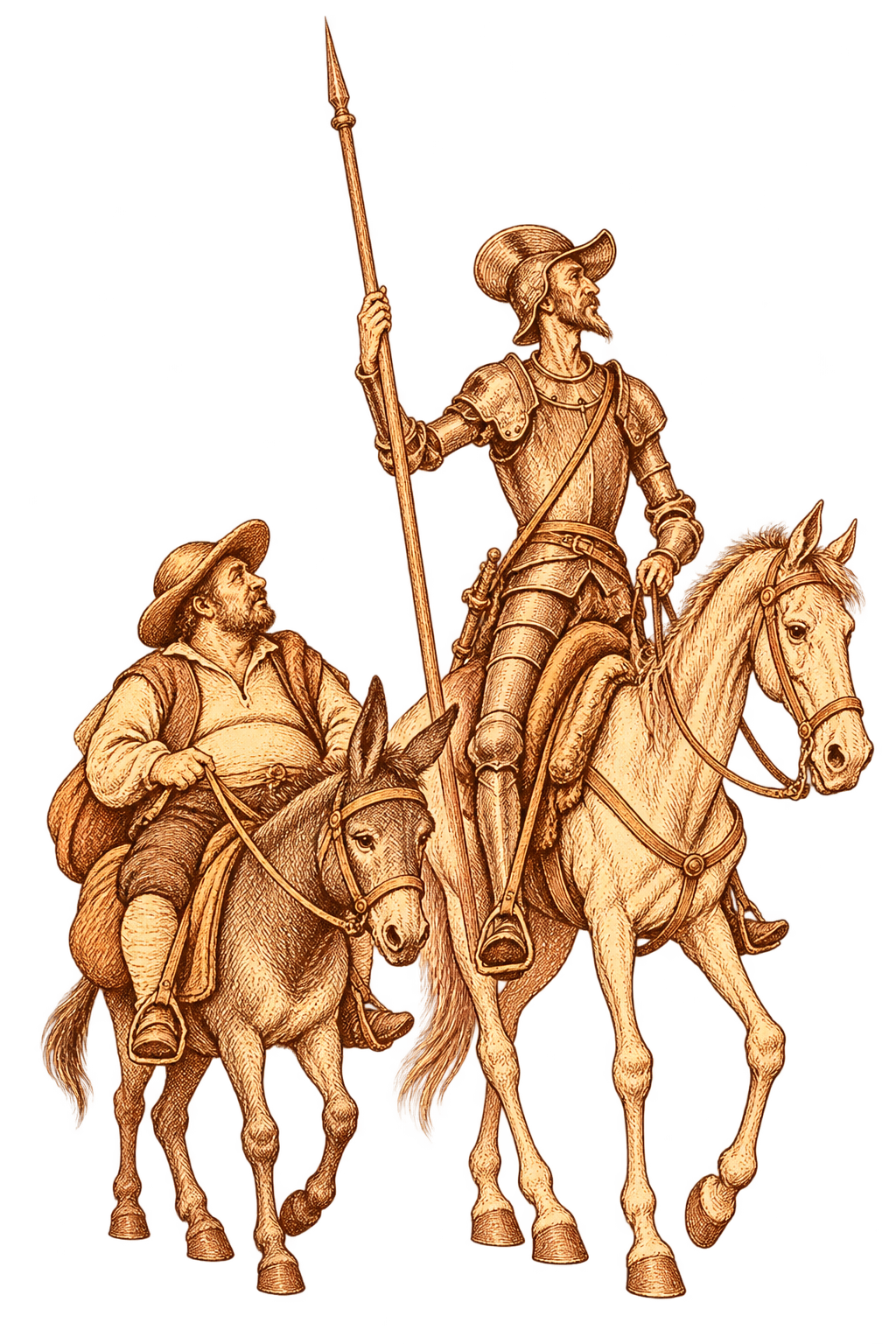 Don Quijote y Sancho Panza / Don Quixote and Sancho Panza