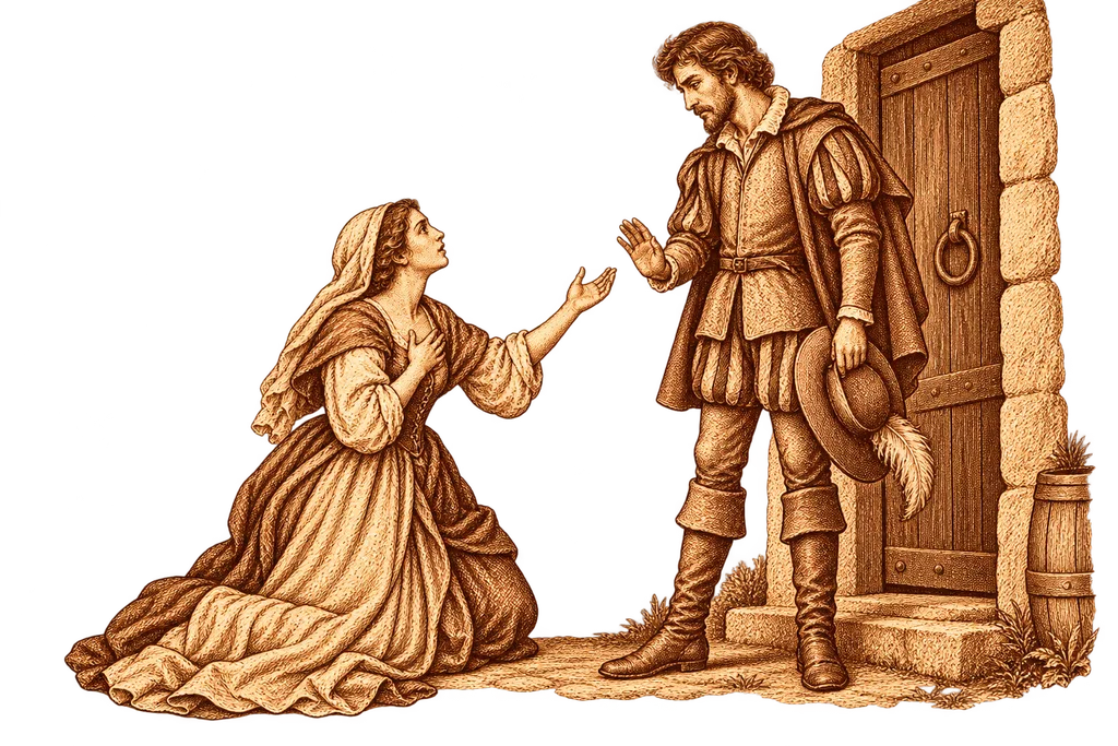 Dorotea calls on Fernando to honour his promise at the inn.